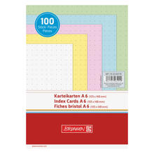 NEU Karteikarten DIN A6 dotted bunt