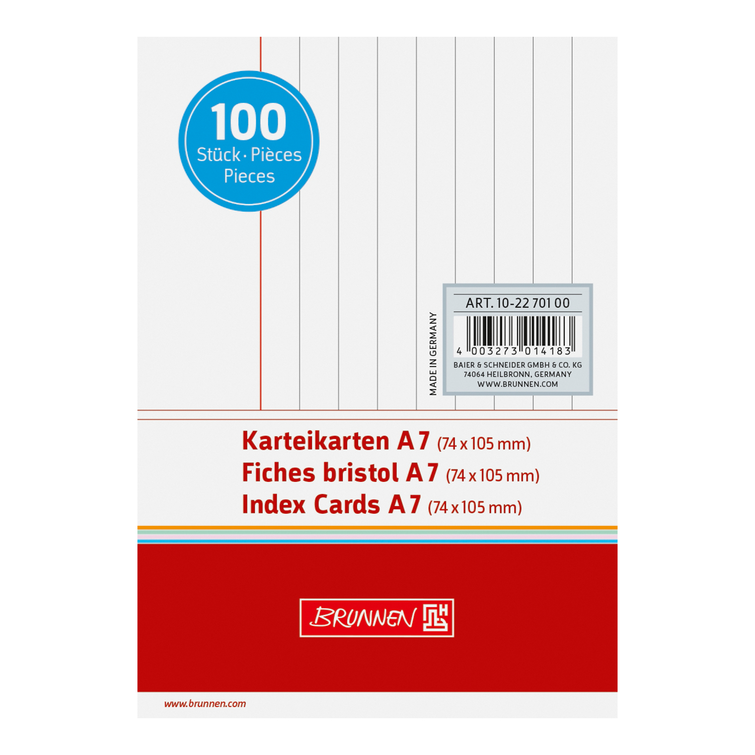 NEU Karteikarten DIN A7 - Verschiedene Lineatur