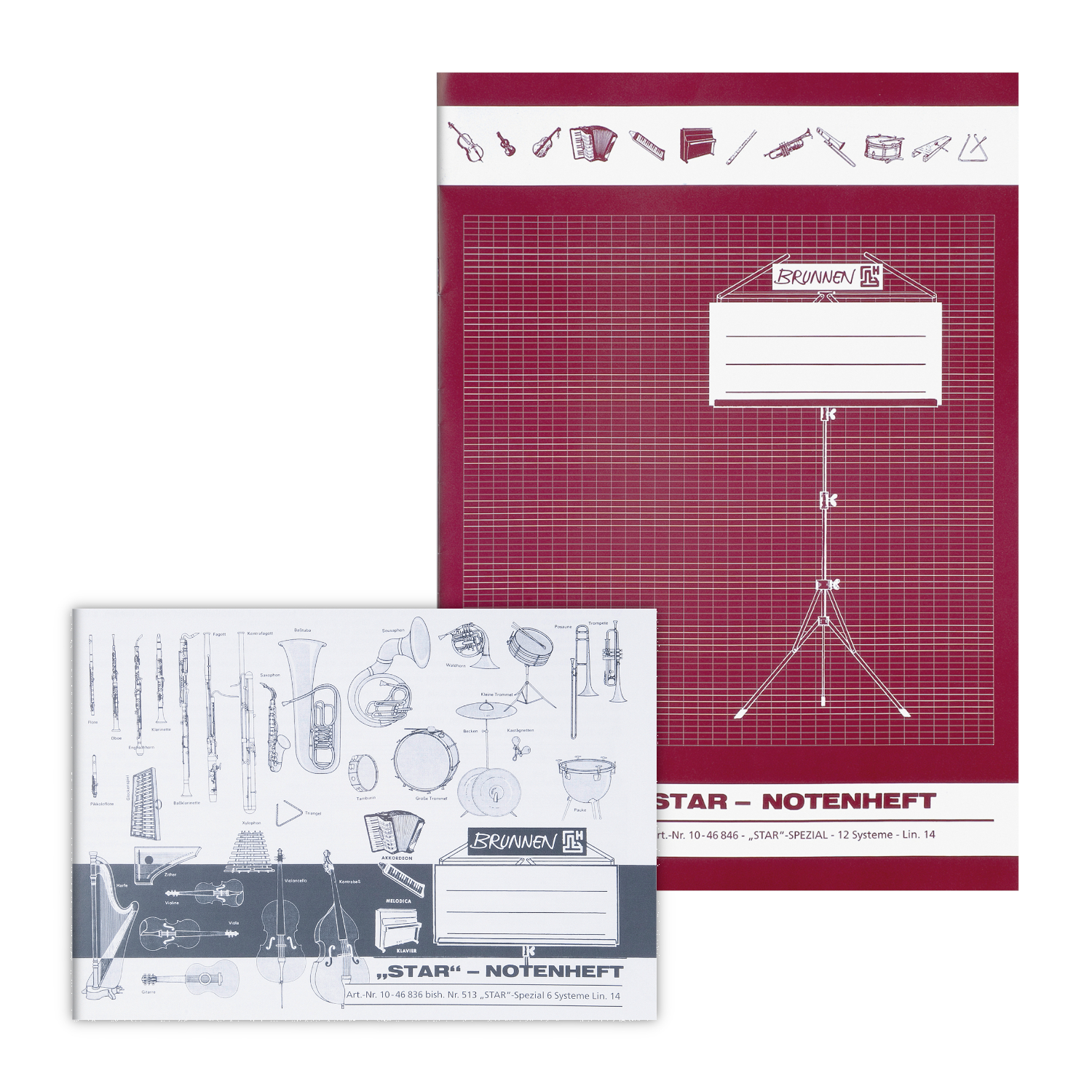 NEU Notenheft Star, 8 Blatt - Verschiedene Formate