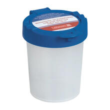 Wasserbecher mit Deckel, H�he 9 cm, Blau