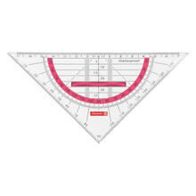 Geodreieck 16cm, mit Griff, bruchsicher, tulip