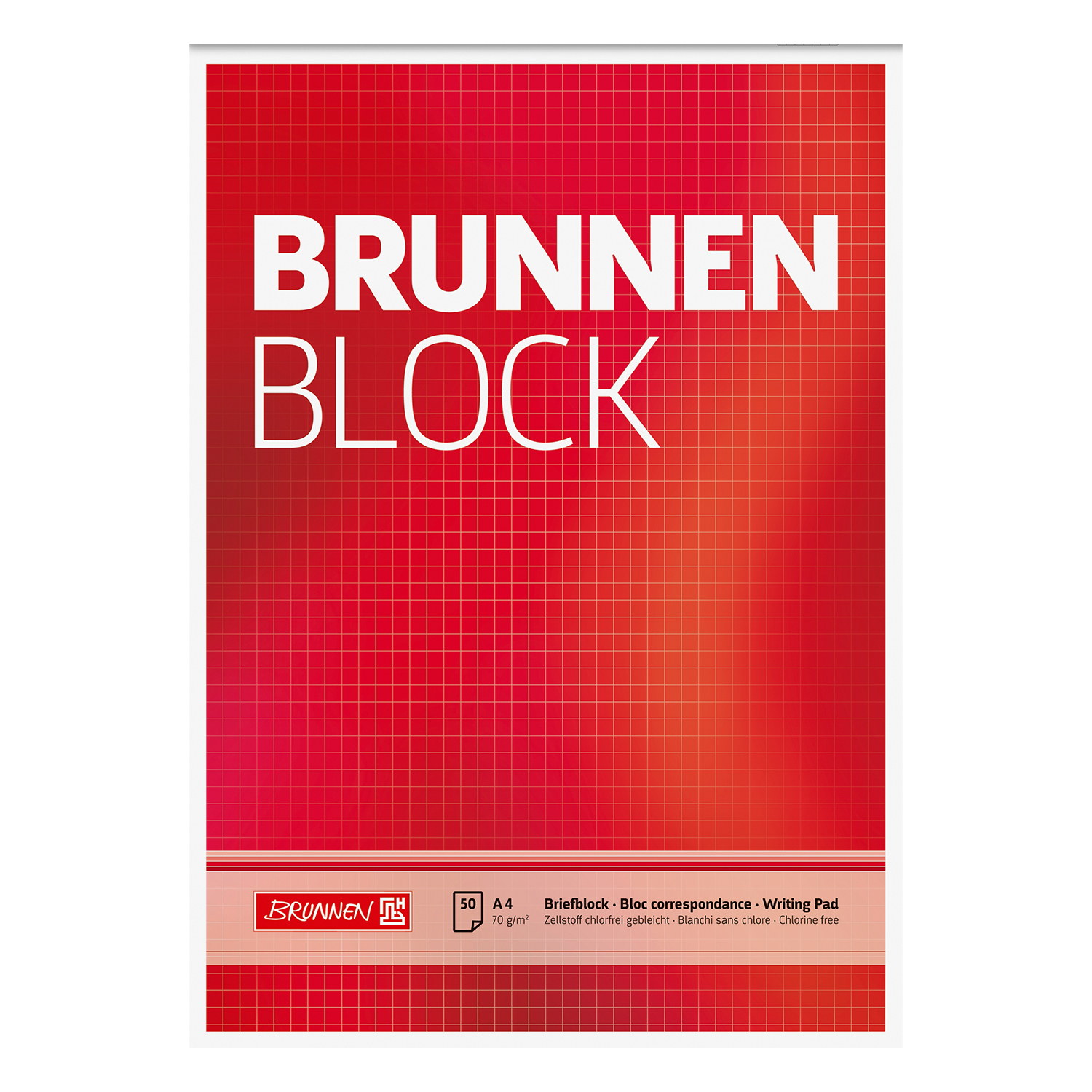 NEU Brunnen-Block DIN A4, 70g, 50 Blatt ungelocht, kariert