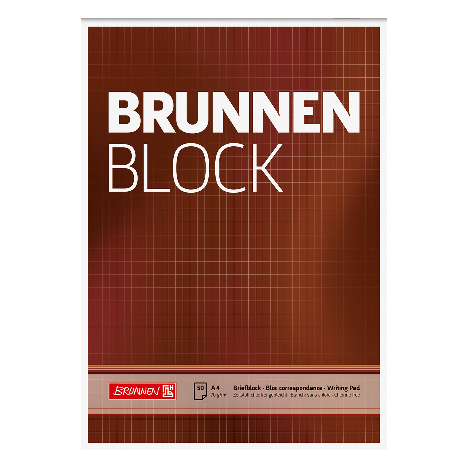 NEU Brunnen-Block DIN A4, 70g, 50 Blatt ungelocht, rautiert