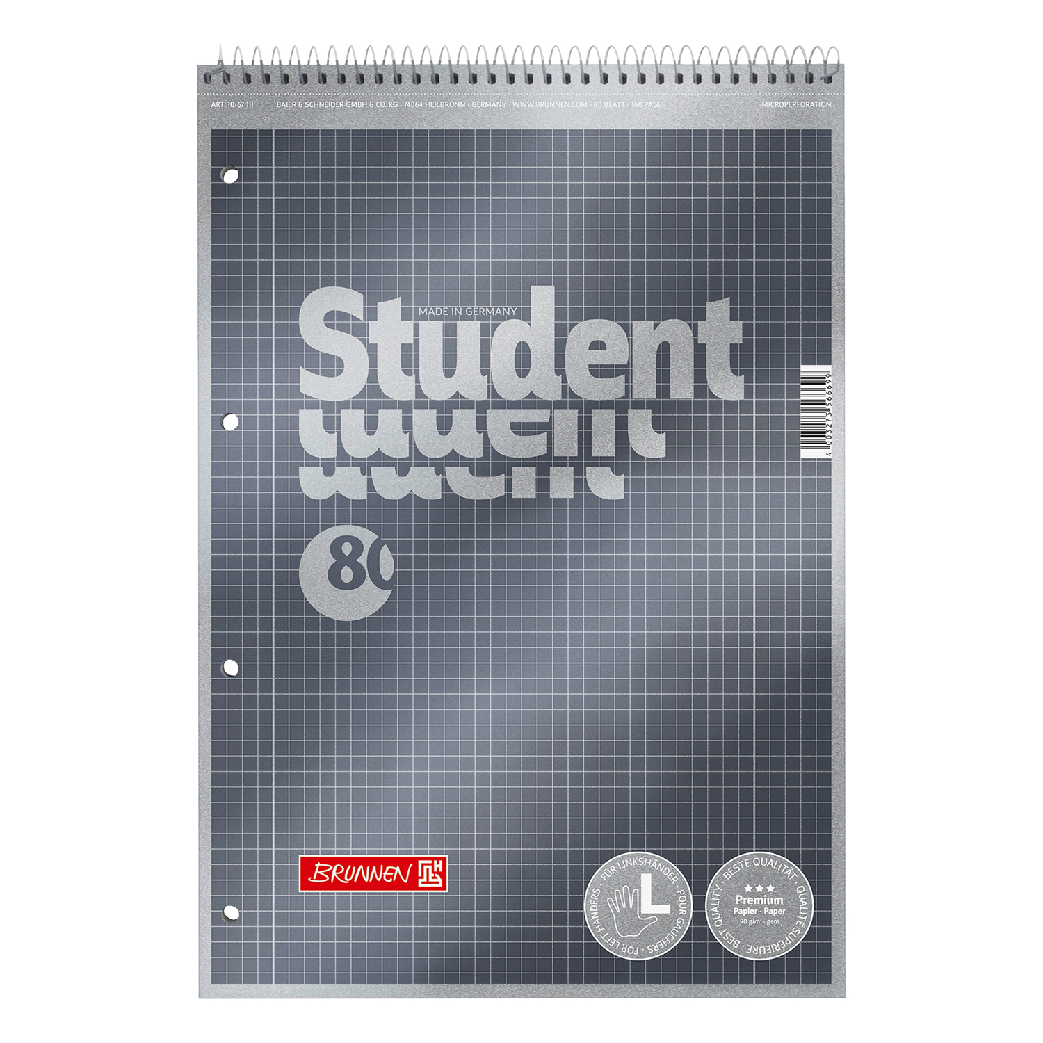 NEU College-Block Premium DIN A4 Lineatur 28 Spiralbindung oben