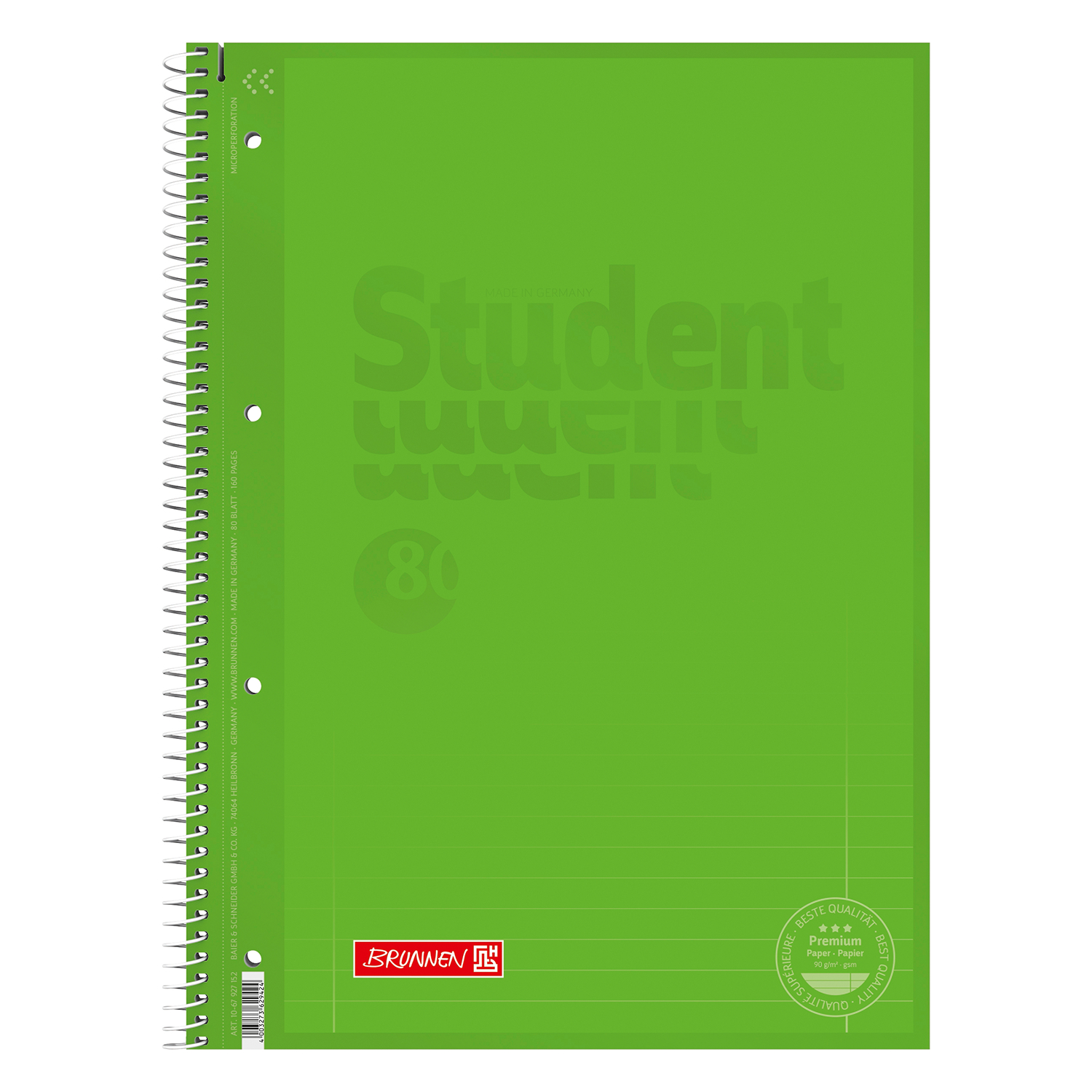 NEU College-Block DIN A4 Lineatur 27 kiwi