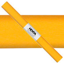 NEU Krepp-Papier farbfest, 50 x 250 cm, 32 g/qm, 1 Rolle, Sonnengelb