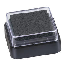 NEU Stempelkissen Mini, 3 x 3 cm, auf l/Wasser-Basis, Schwarz