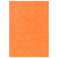 NEU Glitter-Karton, 200 g/qm, einseitig mit Glitzer, DIN A4, Neonorange