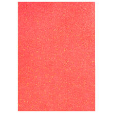 NEU Glitter-Karton, 200 g/qm, einseitig mit Glitzer, DIN A4, Neonrot