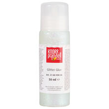 NEU Glitterfarbe Glitter Glue, mit Linerspitze, 50 ml, Wei