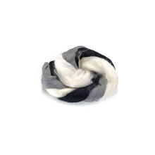 Mrchenwolle-Mix,3-farbig 50g schwarz-wei-meliert