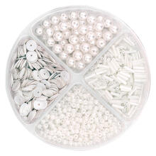 Perlen- / Pailletten-Set, 30g, wei