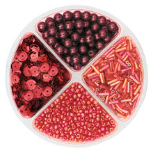 Perlen- / Pailletten-Set, 30g, rot