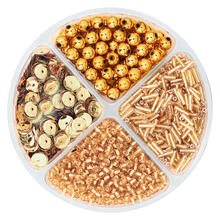 Perlen- / Pailletten-Set, 30g, gold