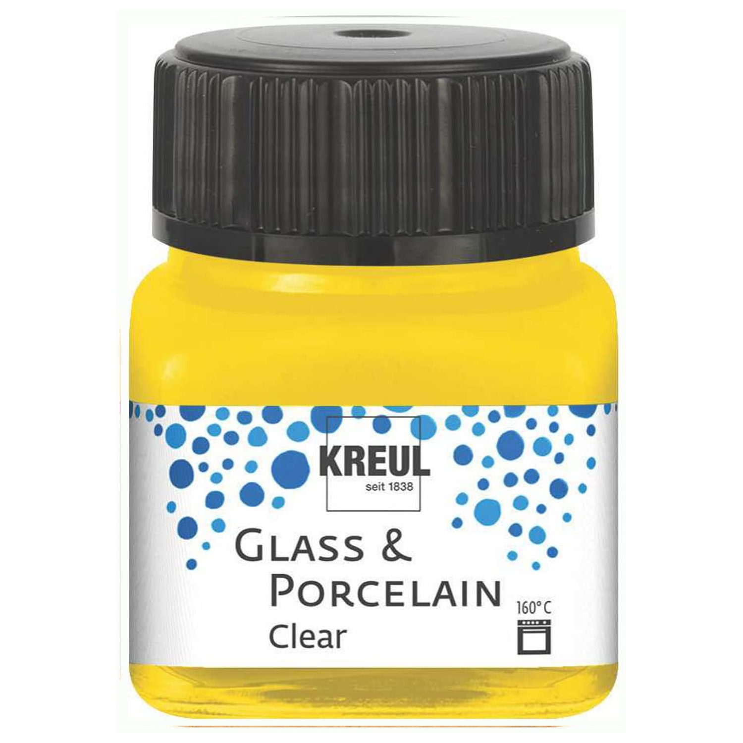 Glass & Porcelain Clear, transparente Glasmalfarbe / Porzellanfarbe, 20ml Sonnengelb