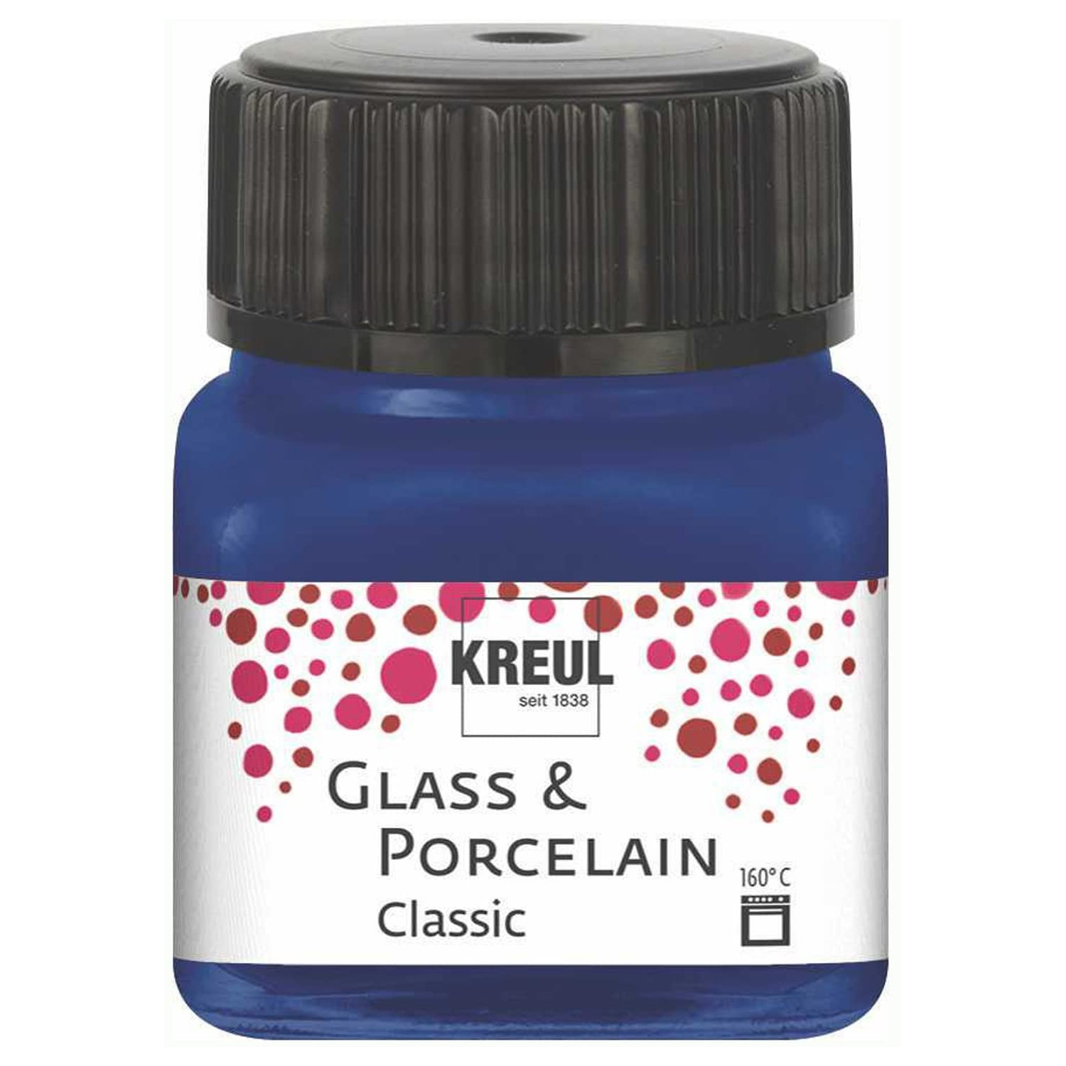 Glass & Porcelain Classic, deckende Glasmalfarbe / Porzellanfarbe, 20ml Royalblau