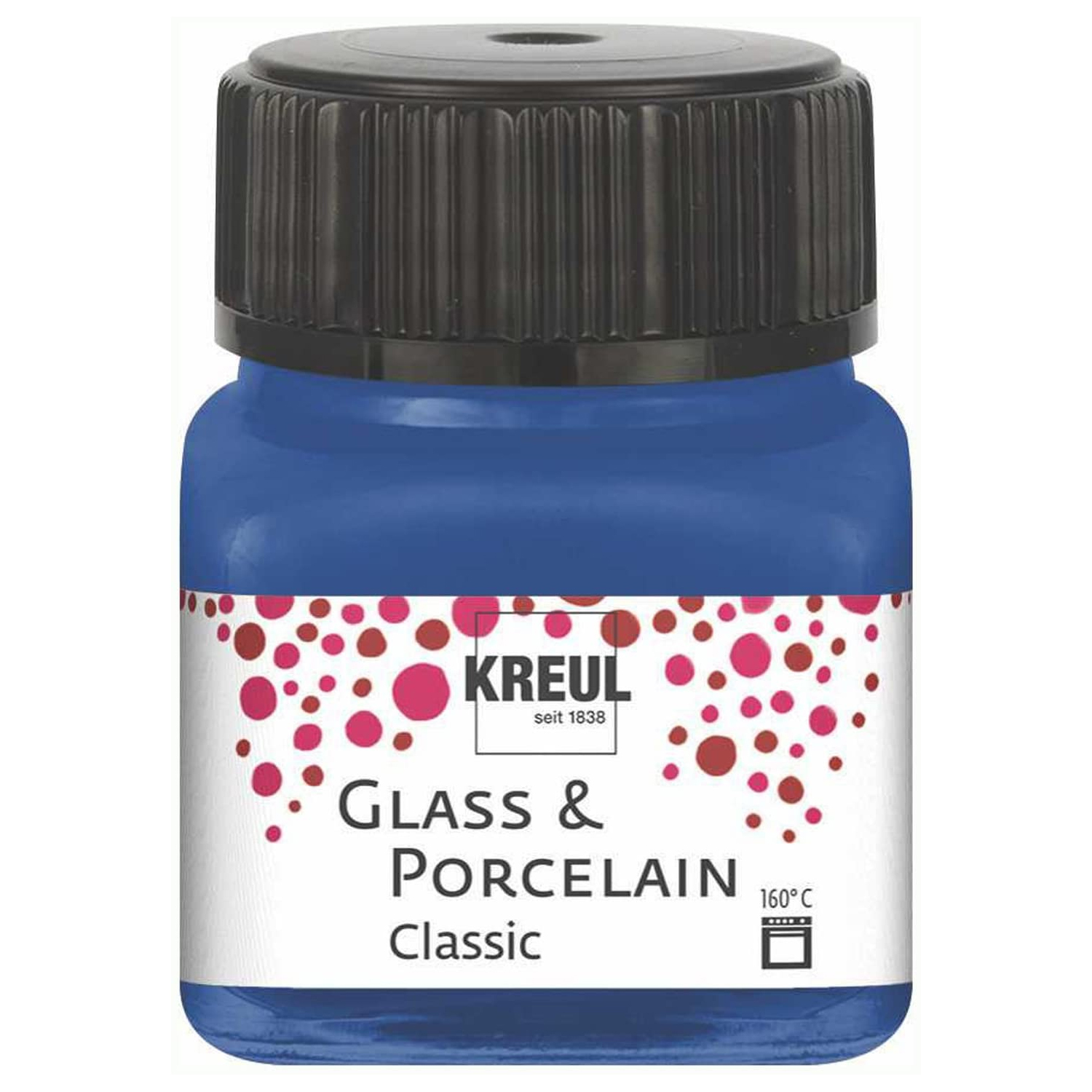 Glass & Porcelain Classic, deckende Glasmalfarbe / Porzellanfarbe, 20ml Kobaltblau