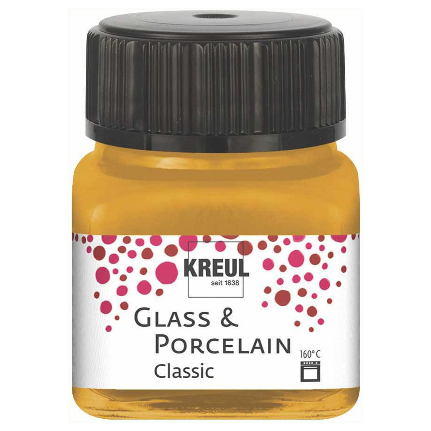 Glass & Porcelain Classic, deckende Glasmalfarbe / Porzellanfarbe, 20ml Metallic Gold