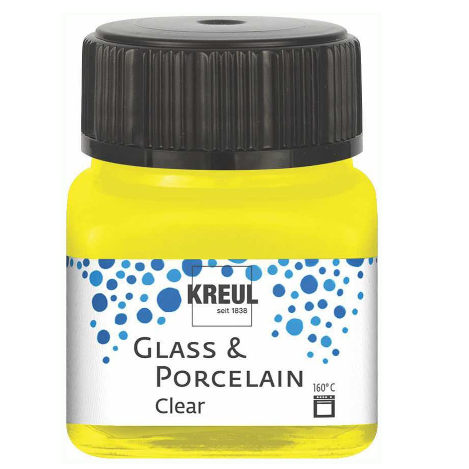 Glass & Porcelain Clear, transparente Glasmalfarbe / Porzellanfarbe, 20ml Gelb