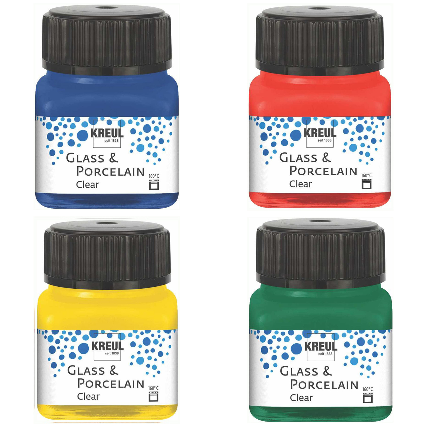 Glass & Porcelain Clear, transparente Glasmalfarbe / Porzellanfarbe, 20ml - Verschiedene Farbtöne