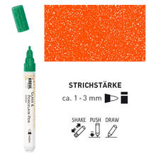 SALE Kreul Glas & Porzellan Pen Glitter Orange, 1-3 mm