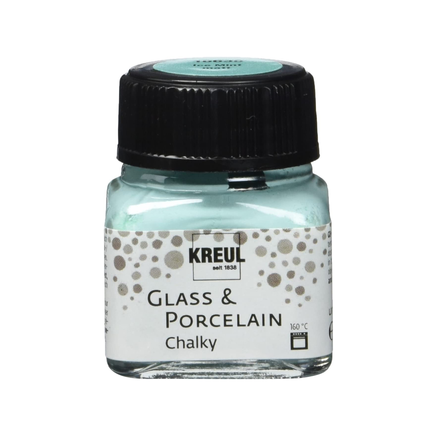 Glass & Porcelain Chalky, Glasmalfarbe / Porzellanfarbe mit Kreide-Effekt, 20ml Ice Mint