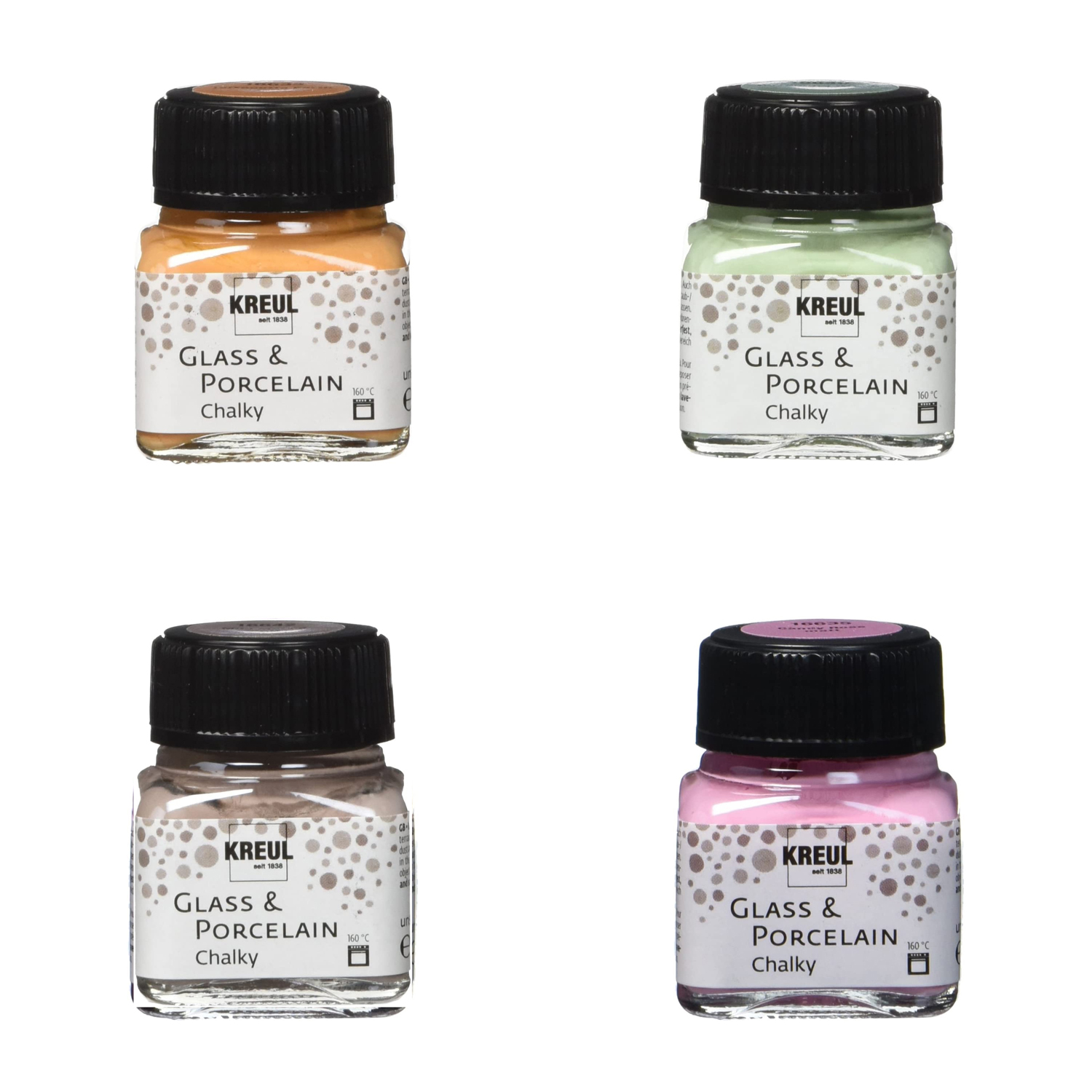 Glass & Porcelain Chalky, Glasmalfarbe / Porzellanfarbe mit Kreide-Effekt, 20ml - Verschiedene Farbtöne