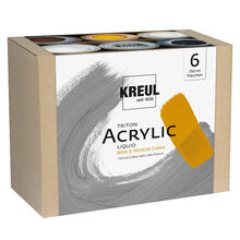 Kreul Triton Acrylfarben-Set, Base & Neutral Colors, 6 x 750 ml