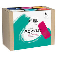 Kreul Triton Acrylfarben-Set, Modern Mix Colors, 6 x 750 ml
