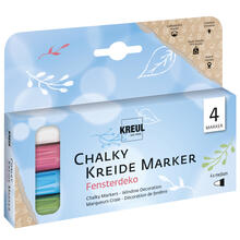NEU Chalky Kreide-Marker-Set Fensterdeko, 4 St�ck