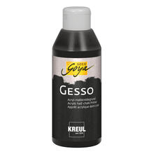 NEU Gesso Grundierung / Acryl-Halbkreidegrund, schwarz, 250ml