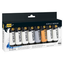 NEU Solo Goya Acrylic Medium, 20 ml Tuben 8er-Set
