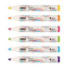 Kreul Textil Marker / Stoffmalstift für helle Stoffe, Medium 2-4 mm - Verschiedene Farben