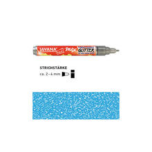 SALE JAVANA Texi Mx Stoffmalstift Glitter Hellblau