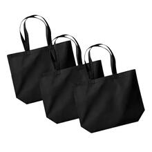 Sparpack, Baumwolltasche Maxi, Schwarz, 12 Stk.