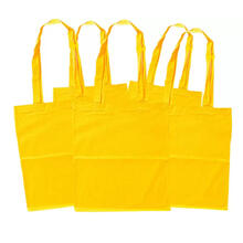 Sparpack, Baumwolltasche lange Tragegriffe, 38x42 cm, Gelb, 24 Stck