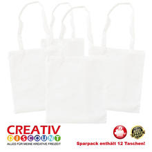 Sparpack, Baumwolltasche Wei, 12 Stck
