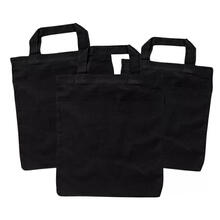 Sparpack Baumwolltasche Schwarz, 12 Stck