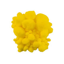 Pompons im Beutel, 100 Stk., 10-45mm, Gelb