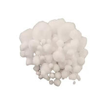 Pompons im Beutel, 100 Stk., 10-45mm, Wei