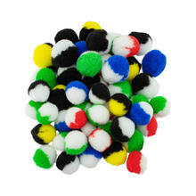 Pompons im Beutel, 50 Stk., 20-30mm, 2-farbig