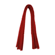 Chenilledraht / Pfeifenputzer / Biegeplsch, 8mm x 50cm, 10 Stk., Rot