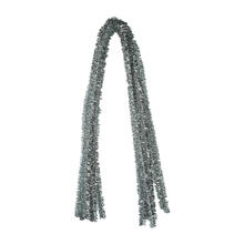 Chenilledraht / Pfeifenputzer / Biegeplsch Glitzer, 8mm x 50cm, 10Stk., Silber