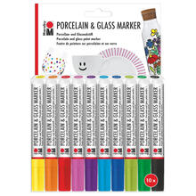 Marabu Porzellan & Glas Stifte Set, 10er Sortierung