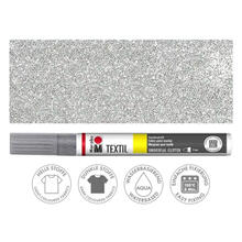 Marabu Textil Painter GLITTER, Glitter-Silber