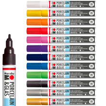 Marabu Porzellan & Glas Stift, 1-2mm - Verschiedene Farbtöne