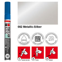 Marabu Porzellan & Glas Stift, 1-2mm, Silber