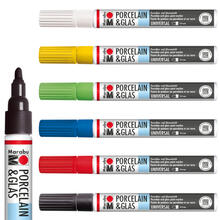 SALE Marabu Porzellan & Glas Stift, 2-4mm - Verschiedene Farbtöne