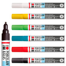SALE Marabu Porzellan & Glas Stift, 1-2,5mm - Verschiedene Farbtöne