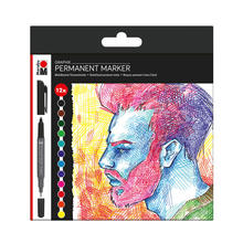 Marabu Permanent Marker Graphix-Set, SIGNIFICANT, 12 Stifte